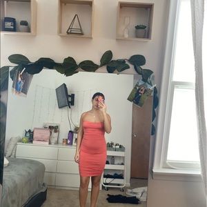 windsor pink lace back dress